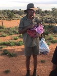 kangoeroe opvang, Brolga (Chris) met joey
