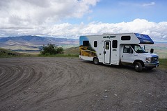 Camper met uitzicht