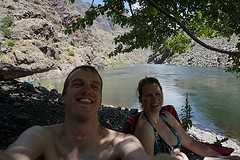 Onze 'chillplek' vlakbij de Snake River