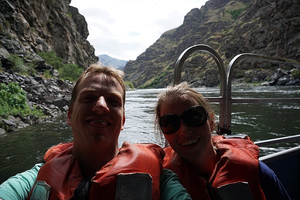 Samen in de 'jetboat' door Hells Canyon