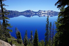 Crater Lake uitzicht (let ook op het spiegelbeeld!)
