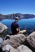 Crater Lake uitzicht van beneden 2