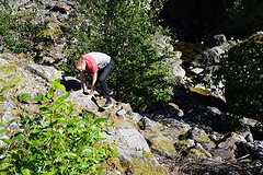 Klimmen richting rivier