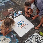 Kunstwerkje met de meisjes