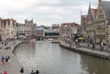 Uitzicht vanaf brug over de Leie