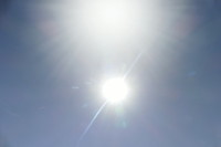 brandende zon