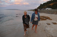 Wandeling langs de zee