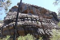 Tijdens beklimming Pinnacle cliff