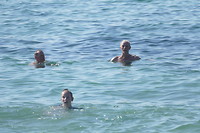 Verkoeling zoeken in de zee