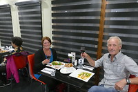 Als troost gezellig in het restaurant van het Quality motel in Melbourne