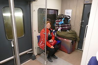 Het laatste traject. De trein van 06.34; Schiphol naar Leeuwarden.