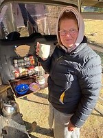 Gelukkig een warme beker thee
