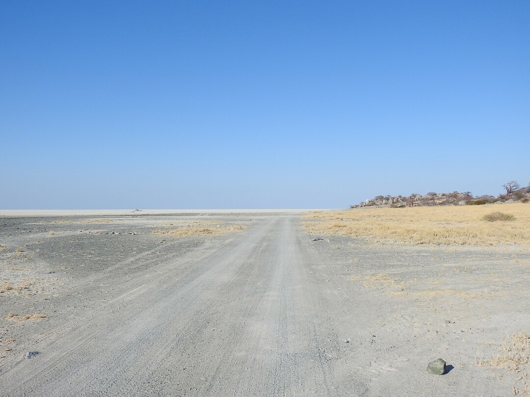 Weg langs het eiland