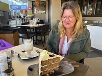 een heel lekker stuk carrotcake