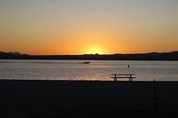 Onder gaande zon Colorado rivier