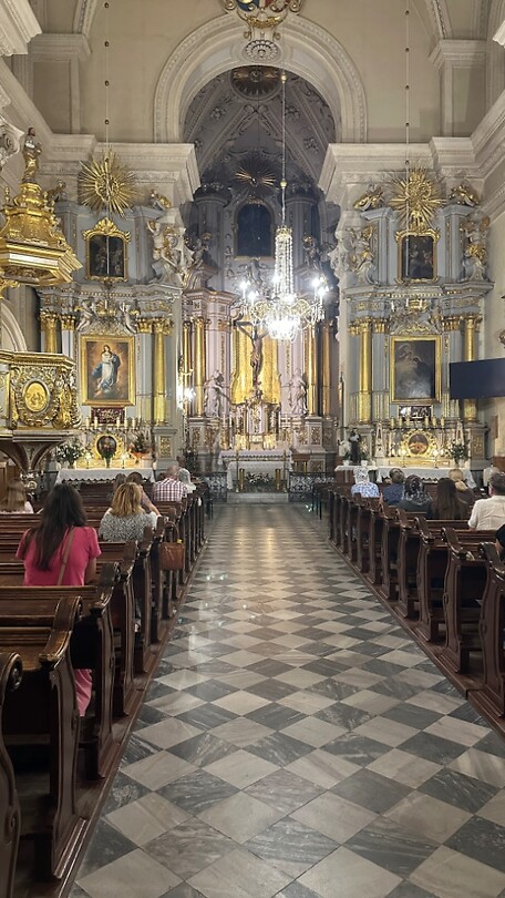 Een kerkdienst was bezig