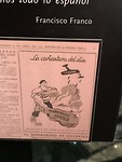 Prent in de kranten bij inval Franco