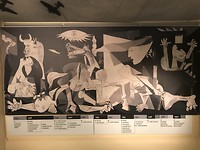 Guernica en daaronder de plaatsen waar hij heeft gehangen