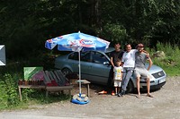 Fruitverkopers langs de weg!