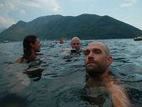 Waterpret in de Baai van Kotor