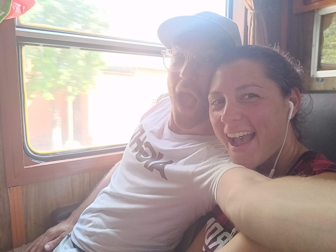 Lekker met de trein :)