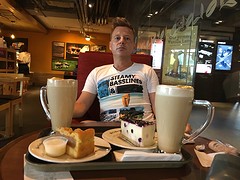 Genieten bij Coffee Bean Company.