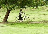 De eenzame fietser....