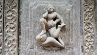 Detail van een klooster muur