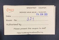 Ons ‘Brekfast’ ticket voor morgenochtend