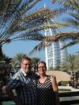 Uitzicht vanaf de mall op de Burj Al Arab
