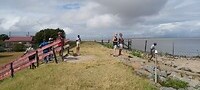 De grens met Brits Guyana - illegale overzetbootjes