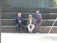 Mannen in het park