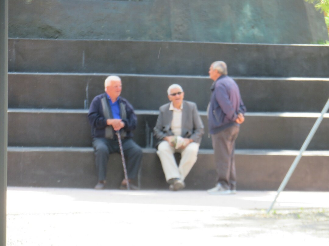 Mannen in het park