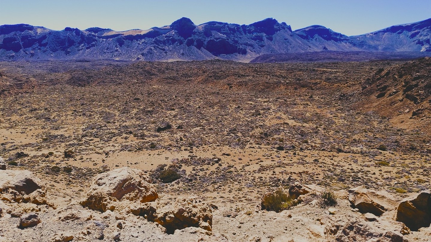 Enorme krater bij El Teide