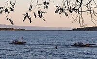 Vissersbootjes op Lake Kariba