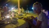 23/10. Eten op het strand.