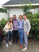 Bert met Jan, Corné, Willem en Yoshi