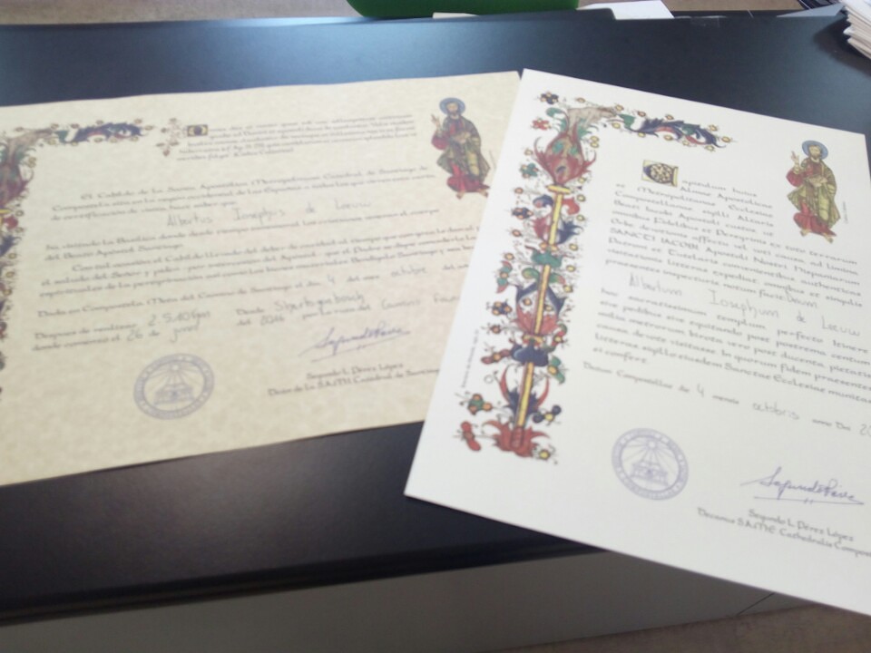 Diploma's / Compostela!