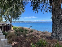 Lake Taupo vanaf de drukke boulevard