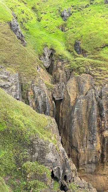 Blowhole bij Pancake Rocks