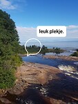 Bushcamp op dit mooie plekje aan de st Lauwrence Bay
