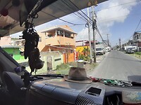 Kleurrijke huizen in Guyana