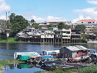 Haven aan de rivier Rio Negro