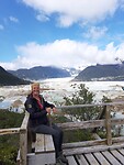 Mirador op de gletsjer en berg