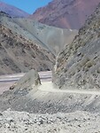 Richting de grens met Argentinië