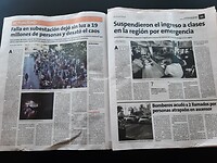 Stroomstoring in de krant