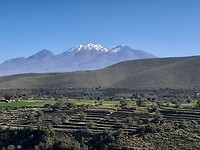 Vergezicht op weg naar Arequipa