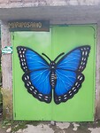 Deur naar de vlindertuin