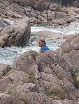 Bij de watervallen Big Rocks.