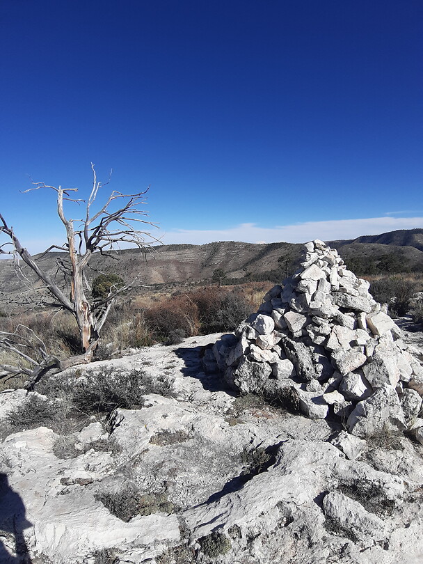 De top vanuit Dog Canyon